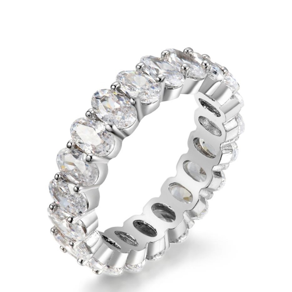 Oval CZ Eternity Band